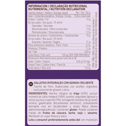 Quinoa Crunchy Biscuits Int 220g