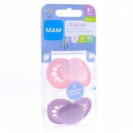Original duo sucettes +6 mois Couleur de la nature ref 67