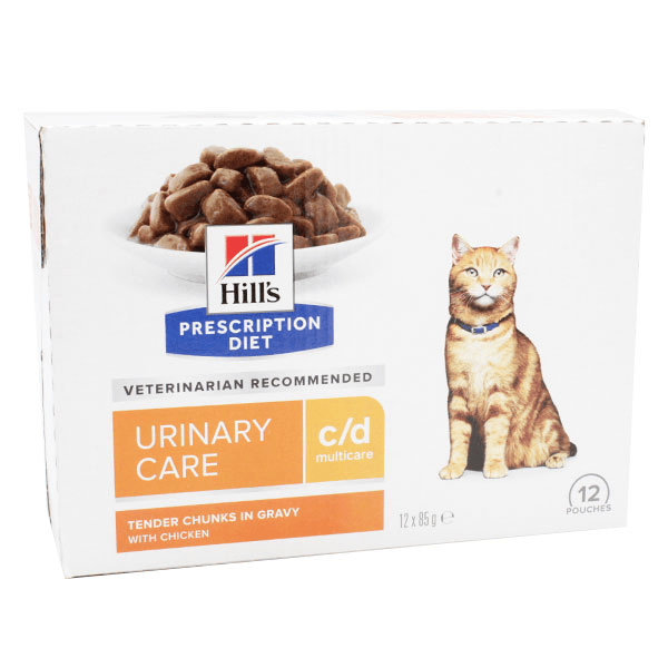 Prescription Diet Feline C/D Urinary Care Aliment Humide Poulet 12 x 85g