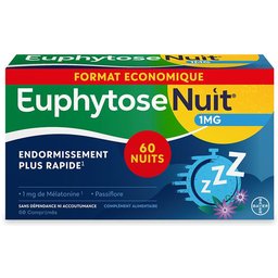 Euphytose Nuit – Complément alimentaire sommeil à la mélatonine et passiflore