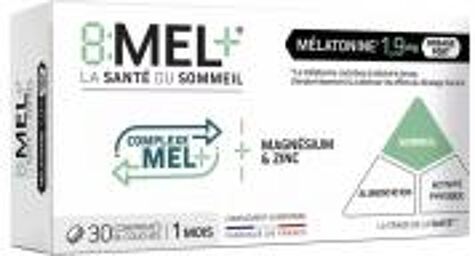 Mélatonine 1,9 mg 30 Comprimés Bi-Couches - Boîte 30 comprimés bi-couches