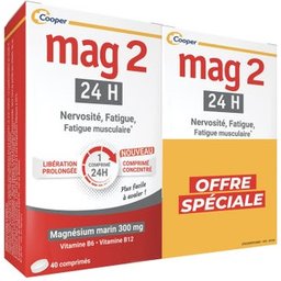 Mag2 24H Nervosité Fatigue Vitamine B6 B12 2x40comp