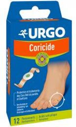 Pansement Coricide Adhésif - Acide Salicylique - Protège et Élimine en Douceur - 12 Pansements - Boîte 12 pansements