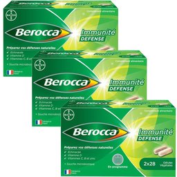 Berocca Immunité Défense Vitamine D, C, B et Zinc