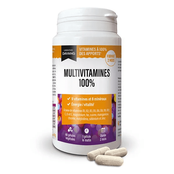 Multivitamines 100% 60 gélules
