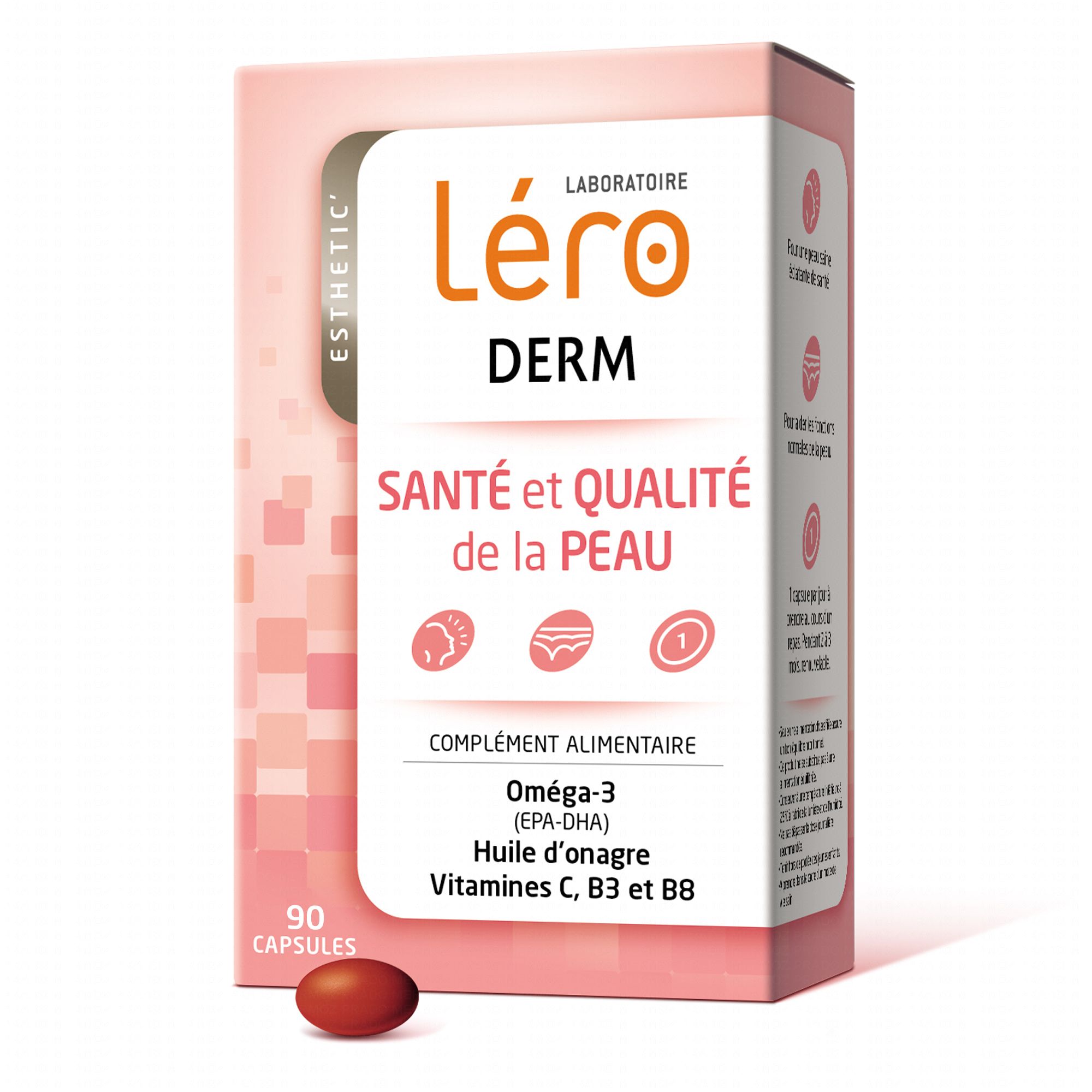 Esthetic' Derm soin de la peau lot de 3 boîtes de 30 capsules
