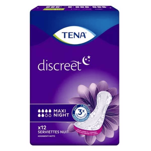 Discreet Serviette Hygiénique de Nuit Maxi Night 12 unités