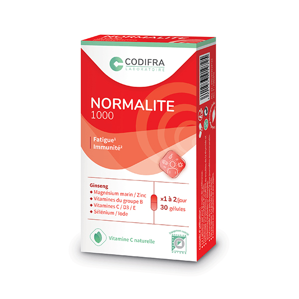 Normalite 1000 Vitamines, Fatigue et Immunité 30 gélules