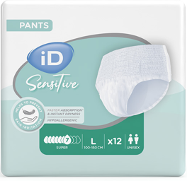 iD Sensitive Pants Super Large - 8 paquets de 12 protections