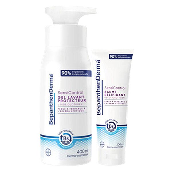 Lot BepanthenDerma® SensiControl Baume Relipidant Tube 200ml et Gel Lavant Protecteur – Pompe 400ml