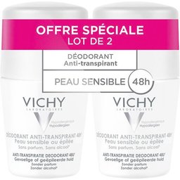 Déodorant Anti Transpirant Peaux Sensibles ou Epilées 48H Bille Lot de 2