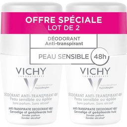 Déodorant Anti Transpirant Peaux Sensibles ou Epilées 48H Bille Lot de 2