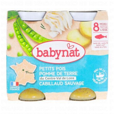 Repas du Midi - Petits pots Petits pois, Pomme de terre, Cabillaud dès 8 mois 2x200g