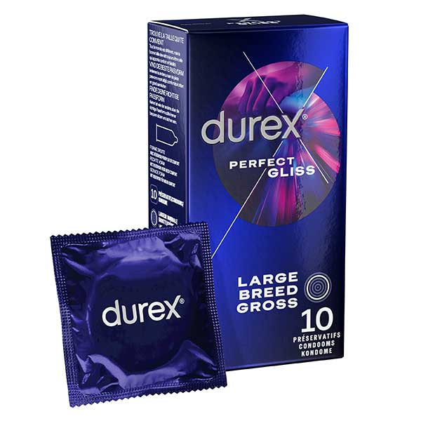 Préservatifs Perfect Gliss - 10 Préservatifs - Idéal pour le Sexe Anal