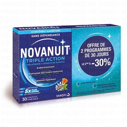 Triple action lot de 2 boîtes * 30 comprimés