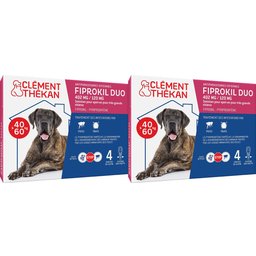 Clement Thekan Anti-Puces Anti-Tiques Chien 40-60kg  4 Pipettes