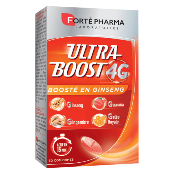 Ultra Boost 4G Energie Anti fatigue Ginseng Guarana 30 comprimés