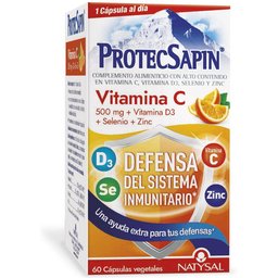 Protecsapin Vitamine C 500mg+D3+ Sélénium+Zinc 60caps