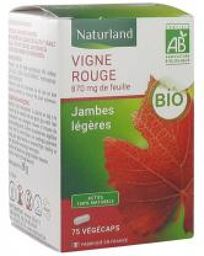 Vigne Rouge - Complément Alimentaire Bio en Capsules Végétales de 75 unités - Boîte 75 végécaps