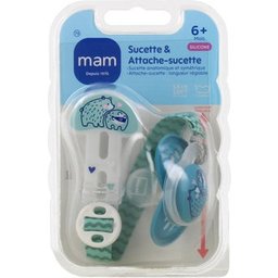 Kit Sucette Silicone & Attache-Sucette +6M