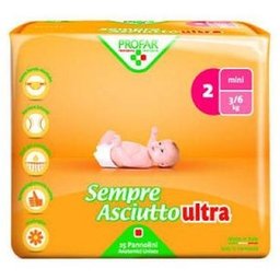 Sempre Asciutto Ultra Mini Taille 2 3/6kg 25uts
