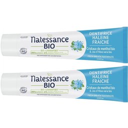 Natessance Dentifrice Bio Haleine Fraîche à l’Aloe Vera et Menthol