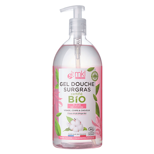 Gel Douche Surgras Fleur de Coton Bio 1L