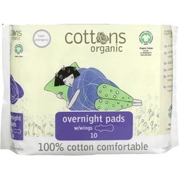 serviettes hygiéniques nuit avec ailettes 10 unités