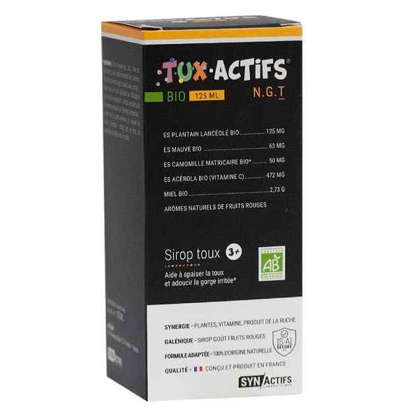 Aragan TUX Actifs® Sirop toux 3 ans et plus 125ml