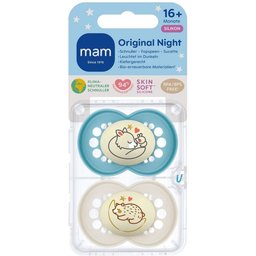 Original Night Tétine silicone bleu 16 mois et +