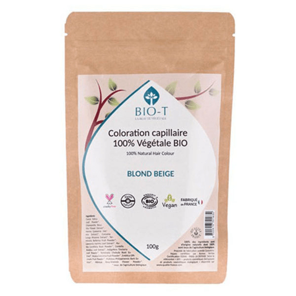 Coloration Végétale blond beige - Bio et 100% naturel - 100g
