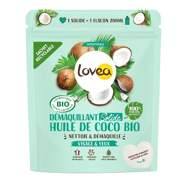 - Démaquillant Solide - Huile De Coco Bio - Yeux Sensibles 50g