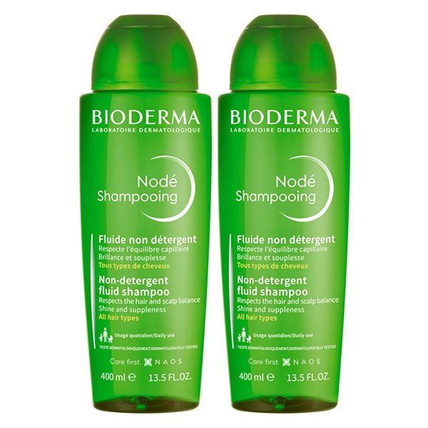 Nodé Shampoing Doux Tous Types de Cheveux Lot de 2 x 400ml