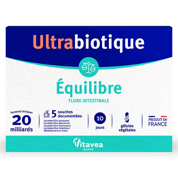 Ultrabiotique Équilibre - Probiotiques - Flore Intestinale 10 gélules