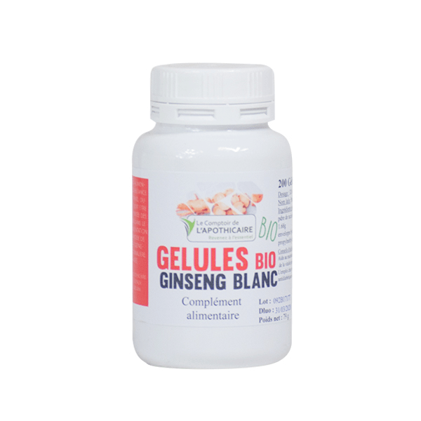 Gélules Ginseng Blanc Bio 200 gélules