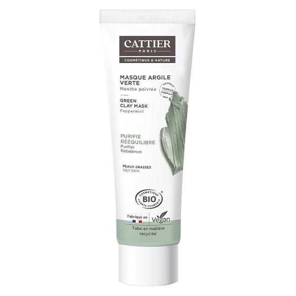 Argile Verte Masque Menthe Poivrée Bio 100ml