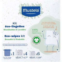 Kit Éco-Lingettes 10 Lingettes + Filet de Lavage