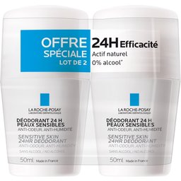 Déodorant Peaux Sensibles 24H 2 x 50ml