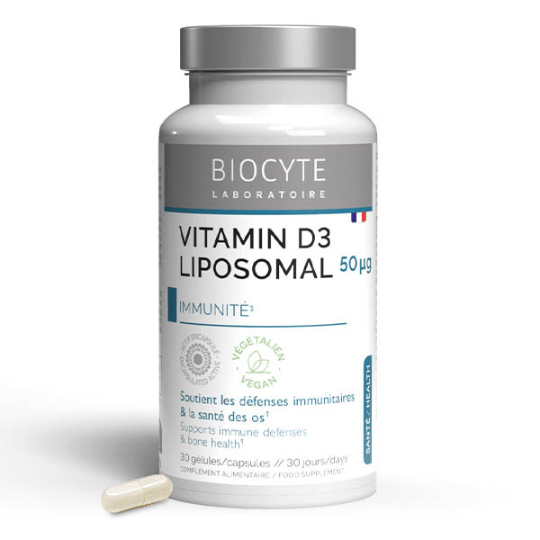 Vitamine D3 2000 UI Liposomal Immunité et Maintien des Os 30 Gélules