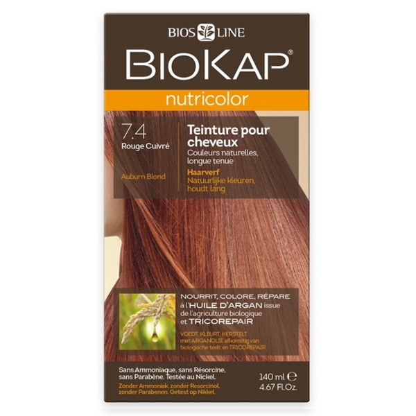 Nutricolor Teinture pour Cheveux 7.4 Rouge Cuivré 140ml
