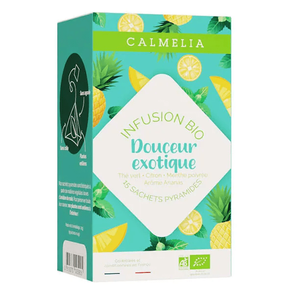 infusion bio douceur exotique 15 sachets