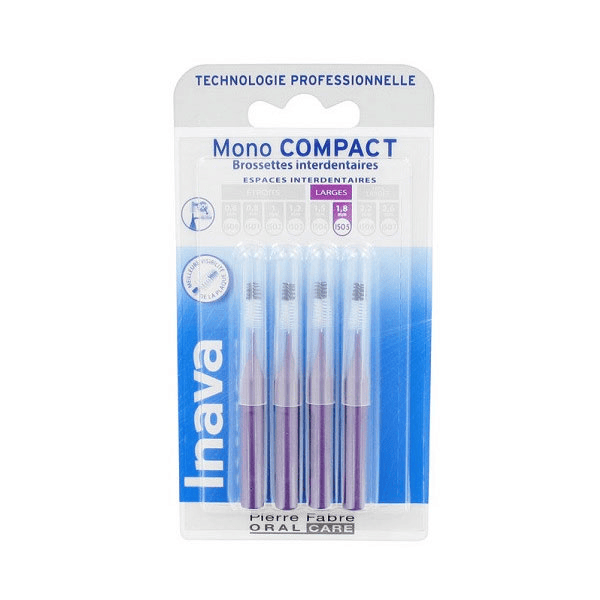 Brossettes 1.8mm Mono Compact Espaces Larges Violet 4 unités