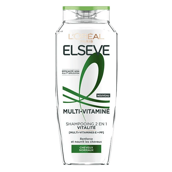 Elseve Multi-Vitaminé Shampooing Vitalité 2 en 1 300ml