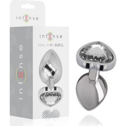 Anal Plug Coeur Cristal Gris Taille L 1ut