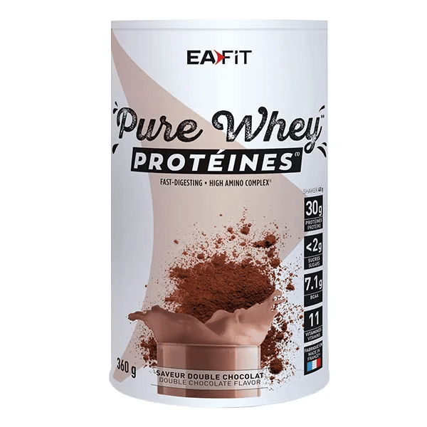 Protéine Whey Croissance Musculaire Double Chocolat Poudre 360g
