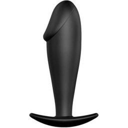 Anal Plug Bouchon Anal en Silicone Forme Pénis Noir 1pc