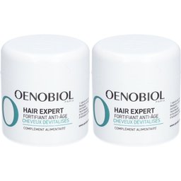 Oenobiol Hair Expert Fortifiant Anti-Âge - Nouveau - Marc de Raisin et Céramides - Efficacité prouvée - Favorise la brillance - Fortifie et revitalise -  Complément alimentaire 30 capsules - Prog
