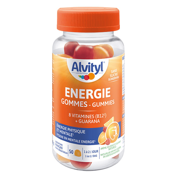 Energie 8 vitamines et Guarana Energie Physique et Mentale Dès 18 ans 50 gummies
