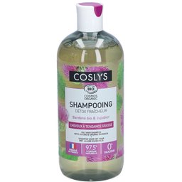 Coslys Shampoing Bio Détox Fraîcheur Cheveux À Tendance Grasse Bardane Et Jujubier