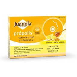 Juanola® Propolis avec Miel, Zinc + Vitamine C 24 pastilles